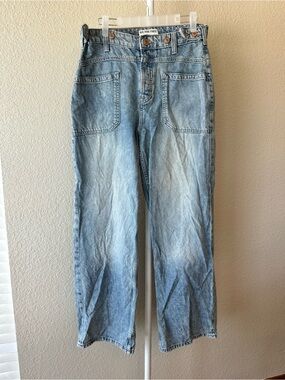 Free People We the Free Palmer Cuffed wide leg baggy jean size 27